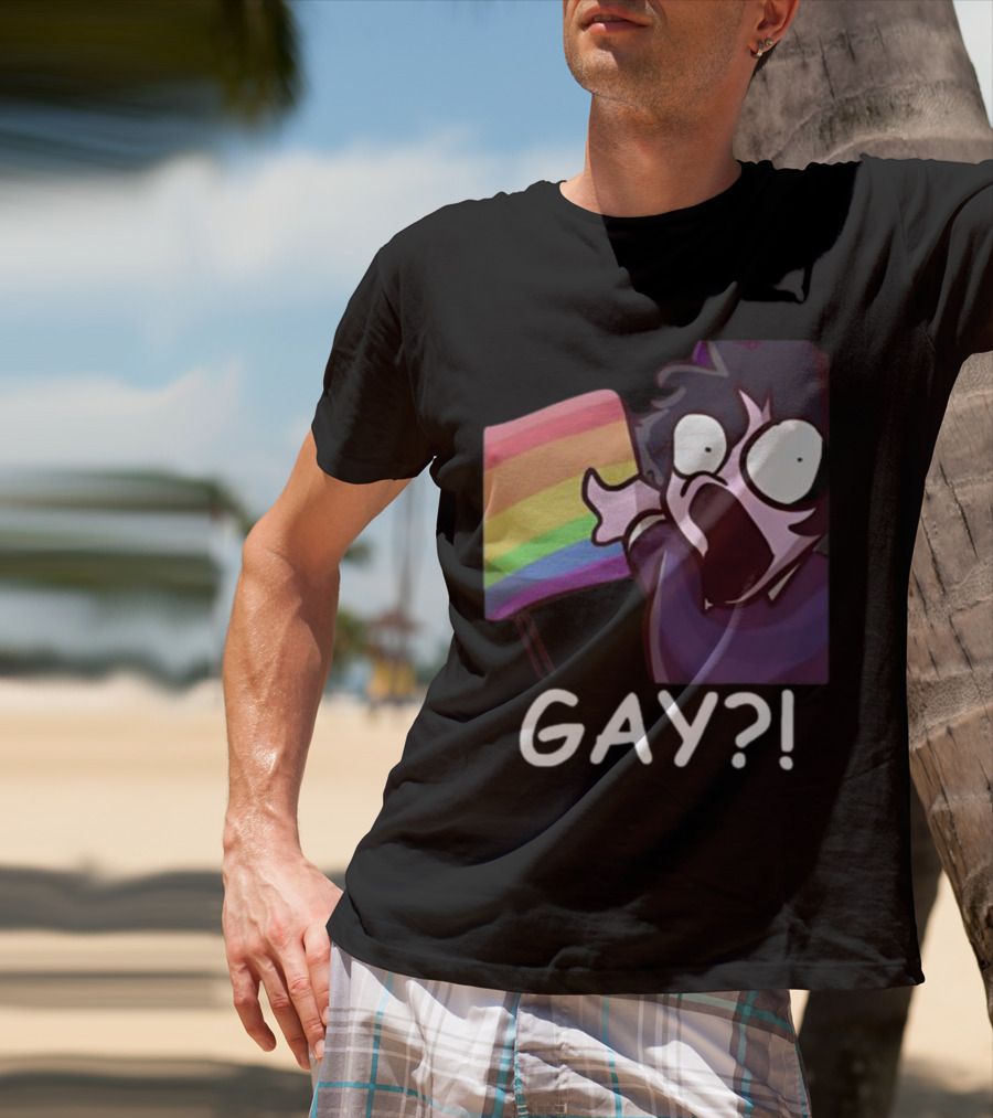 Jellybean Gay? Rainbow Flag Shocked Reaction T-Shirt