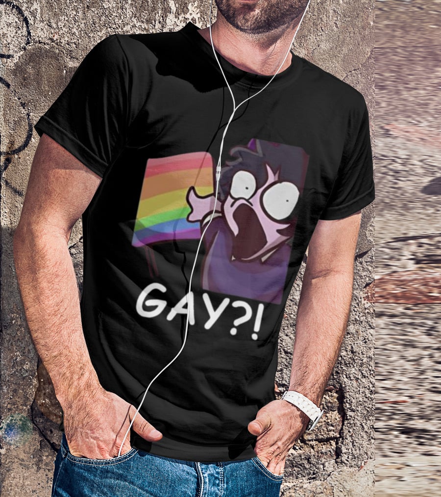 Jellybean Gay? Rainbow Flag Shocked Reaction T-Shirt