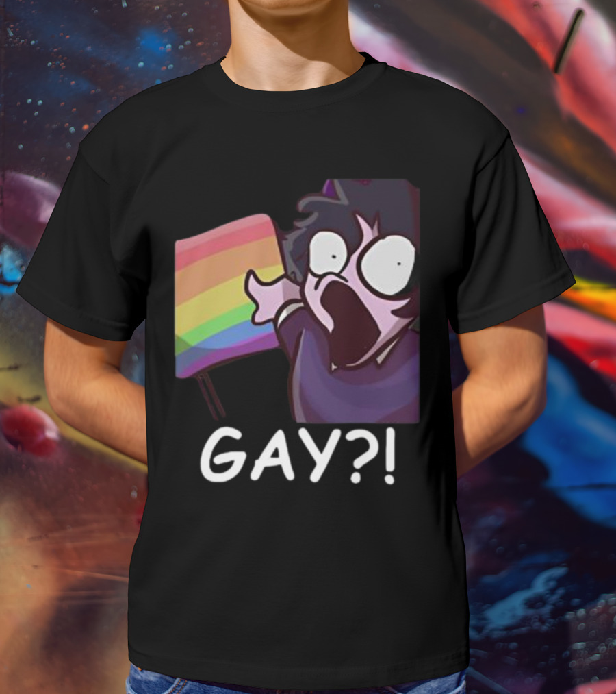 Jellybean Gay? Rainbow Flag Shocked Reaction T-Shirt