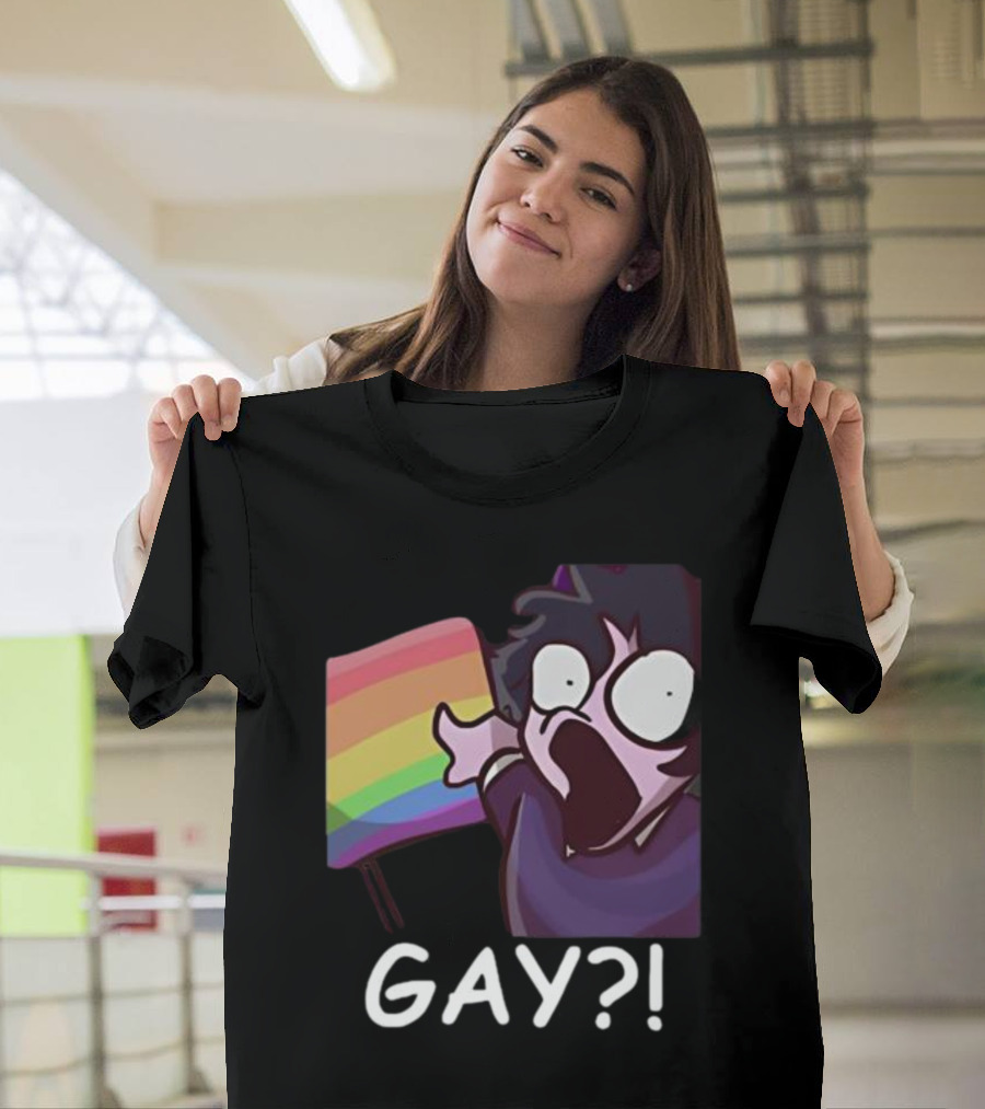 Jellybean Gay? Rainbow Flag Shocked Reaction T-Shirt