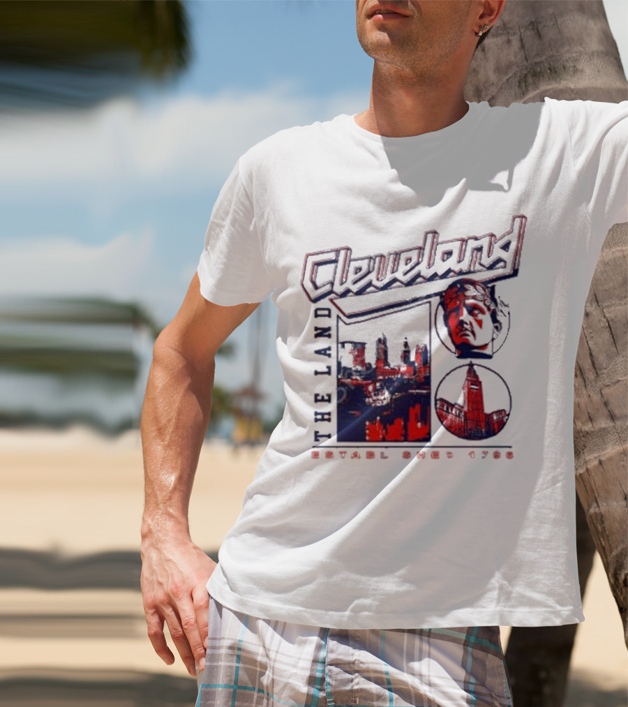 Cleveland The Land Established 1796 Skyline And Monument T-Shirt
