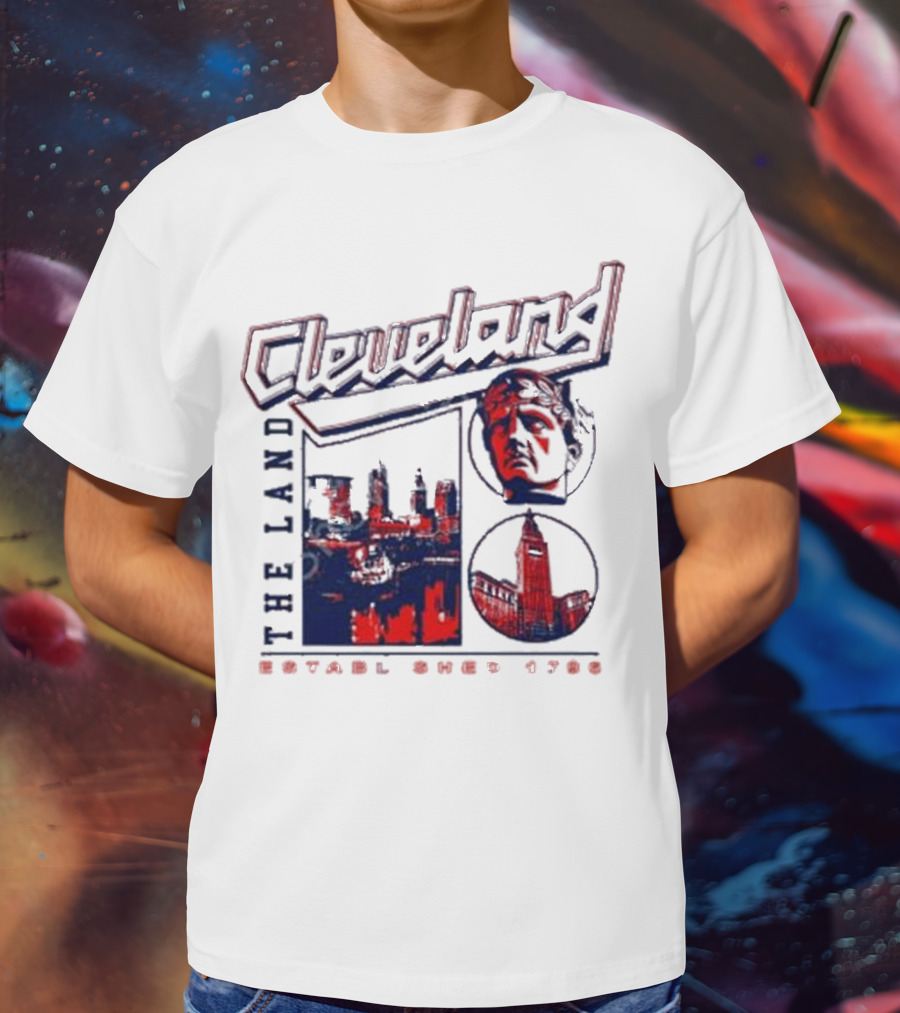 Cleveland The Land Established 1796 Skyline And Monument T-Shirt