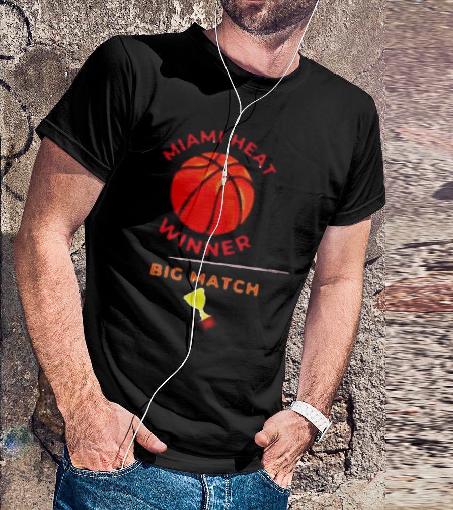 Miami Heat Winner Big Match Basketball Trophy T-Shirt