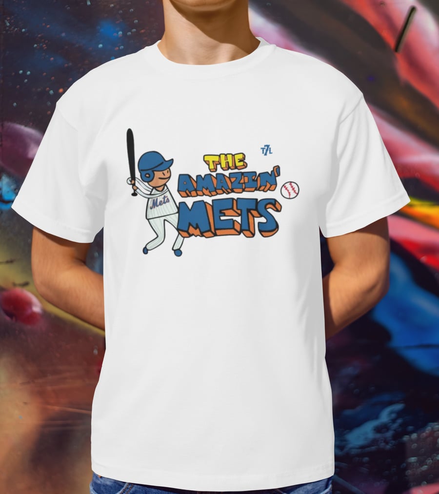 The Amazin' Mets Batter Doodle 7L T-Shirt