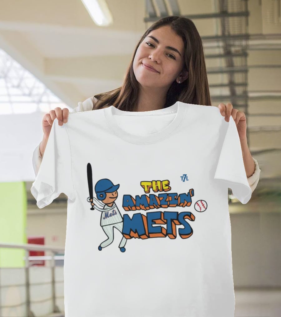 The Amazin' Mets Batter Doodle 7L T-Shirt
