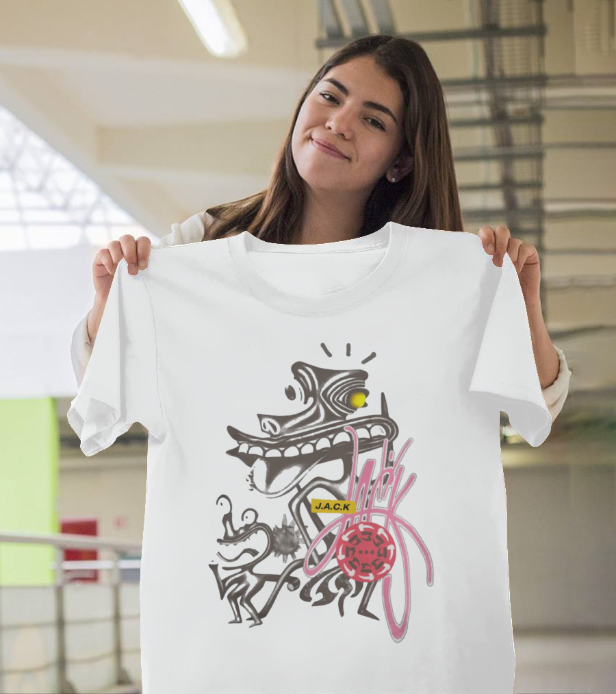 J.A.C.K. Artifacts Travis Scott Merch With Neon Cartoon T-Shirt