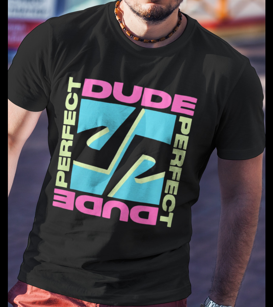 Dude Perfect DP Logo Neon Good Times Merch T-Shirt