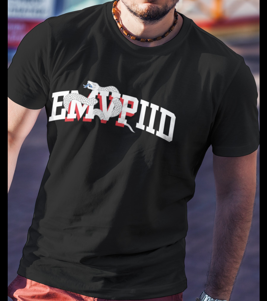 Philadelphia Joel Embiid Emvpiid Snake Typography T-Shirt