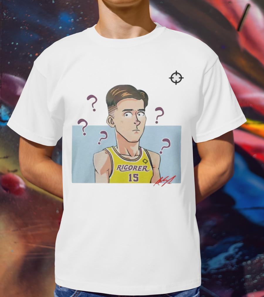 Austin Reaves Rigorer 15 Anime Style Player With Confused Expression T-Shirt