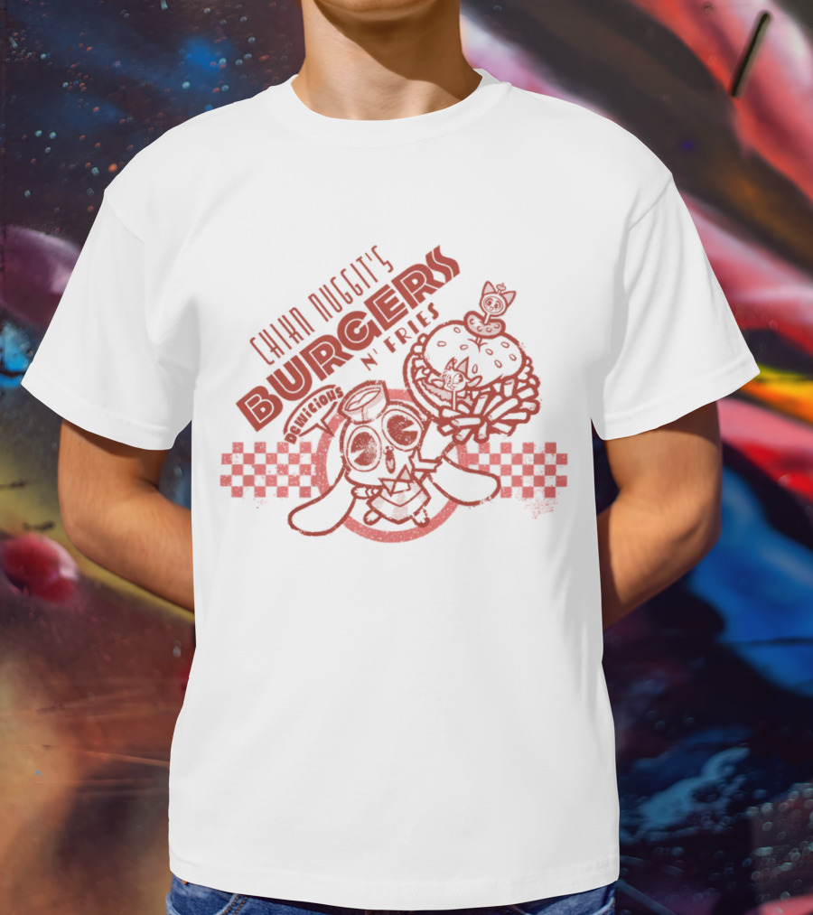 Chikn Nuggit's Dewicious Burgers N' Fries Diner T-Shirt