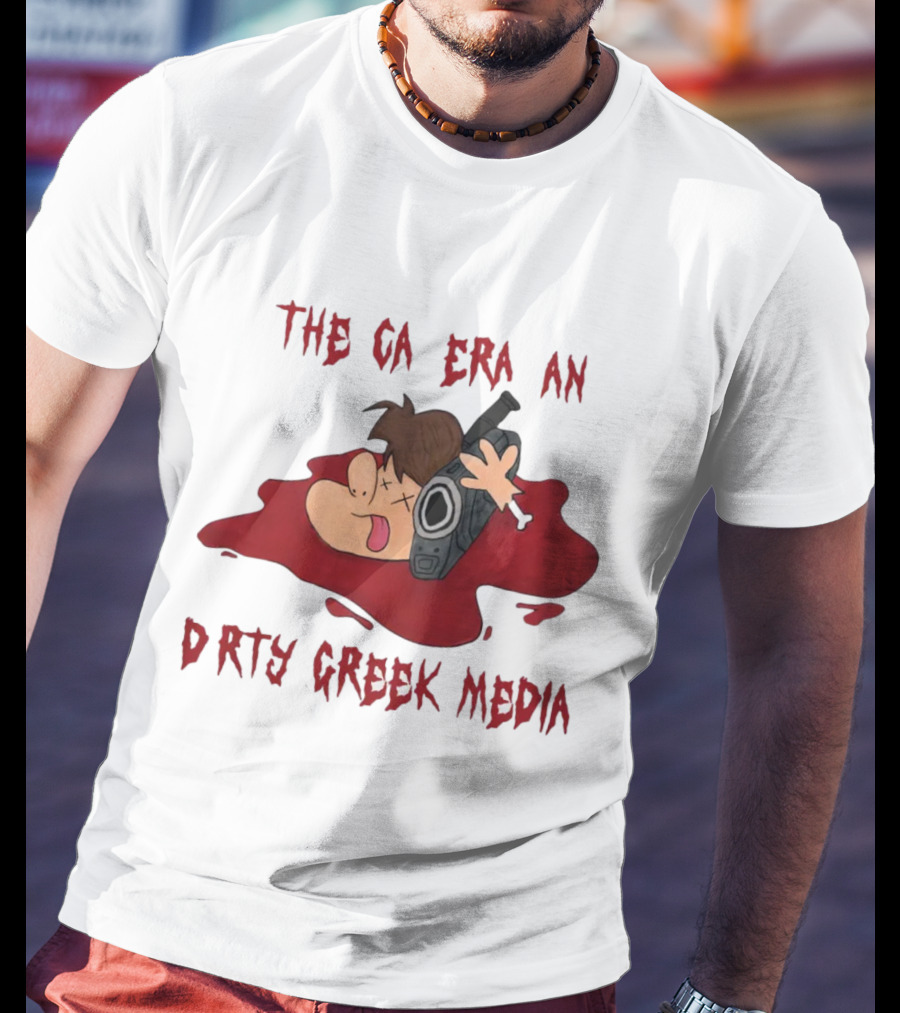 Dirty Creek Media The Cameraman Cartoon Blood Pool T-Shirt