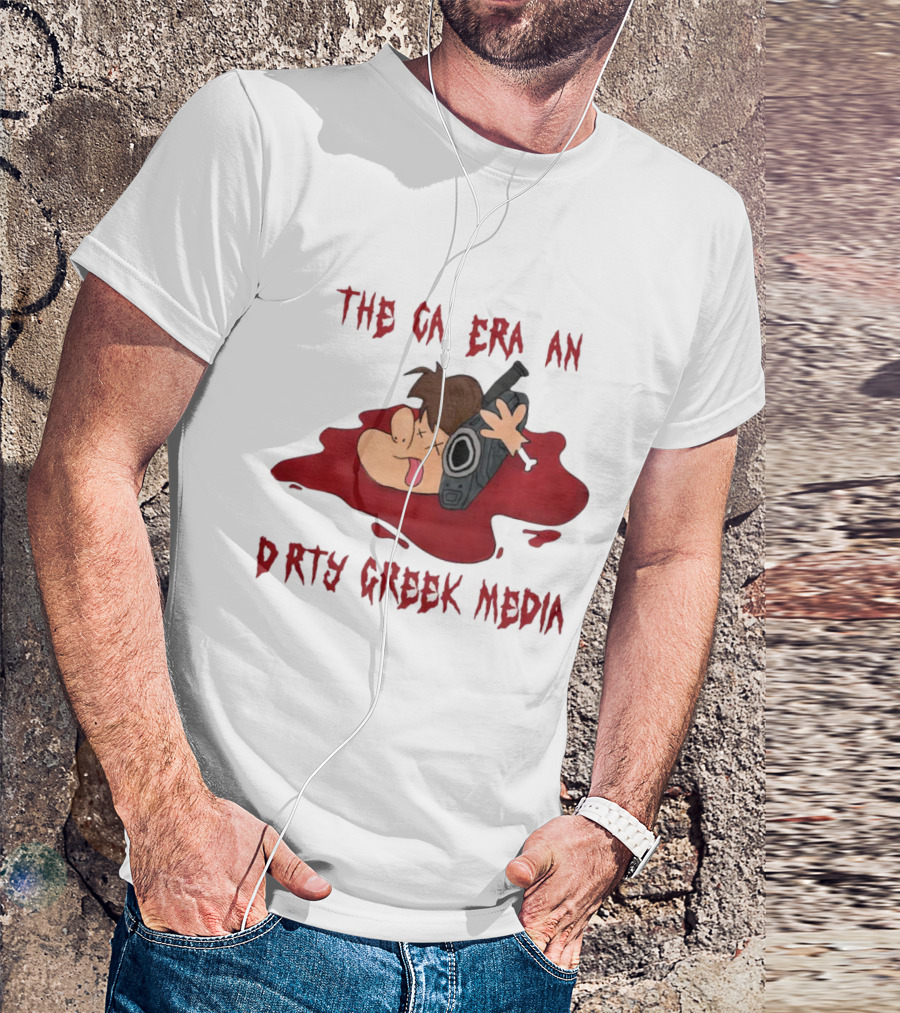 Dirty Creek Media The Cameraman Cartoon Blood Pool T-Shirt