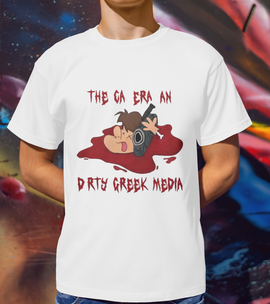 Dirty Creek Media The Cameraman Cartoon Blood Pool T-Shirt