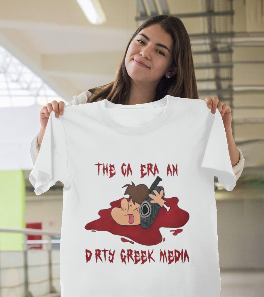 Dirty Creek Media The Cameraman Cartoon Blood Pool T-Shirt