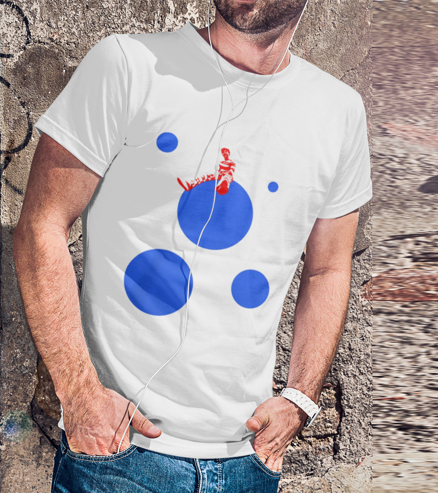 Harry's Styles Merch Red Figure Blue Polka Dot T-Shirt