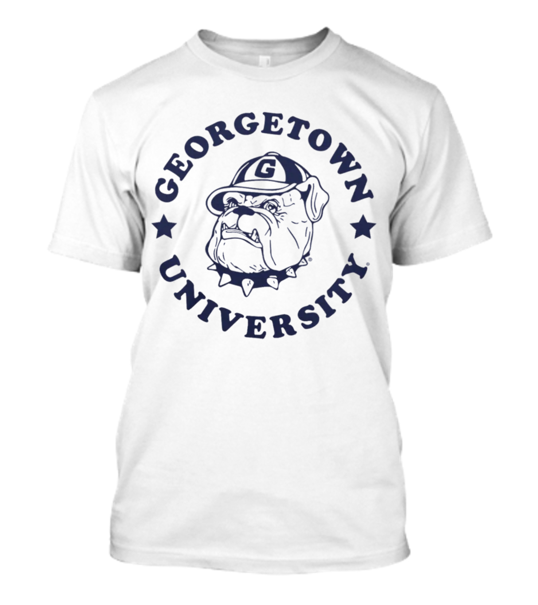 Georgetown University Bulldog Logo Homefield Apparel Hoyas White T-Shirt