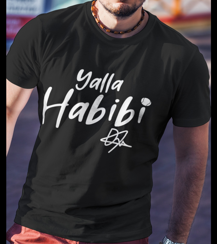 Ons Jabeur Yalla Habibi Tennis Ball Signature T-Shirt