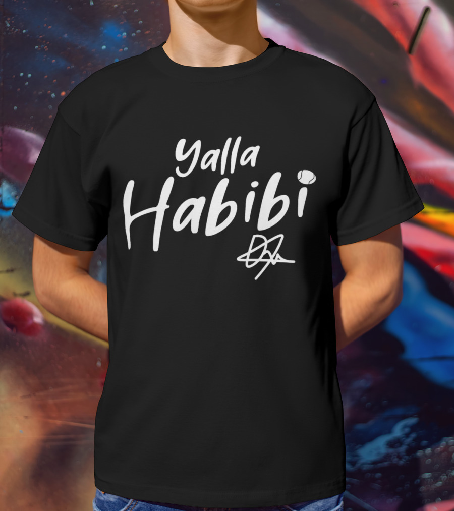 Ons Jabeur Yalla Habibi Tennis Ball Signature T-Shirt
