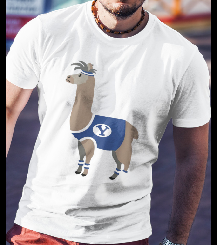 Oval Y Llama BYU Brigham Supply Company Sports T-Shirt