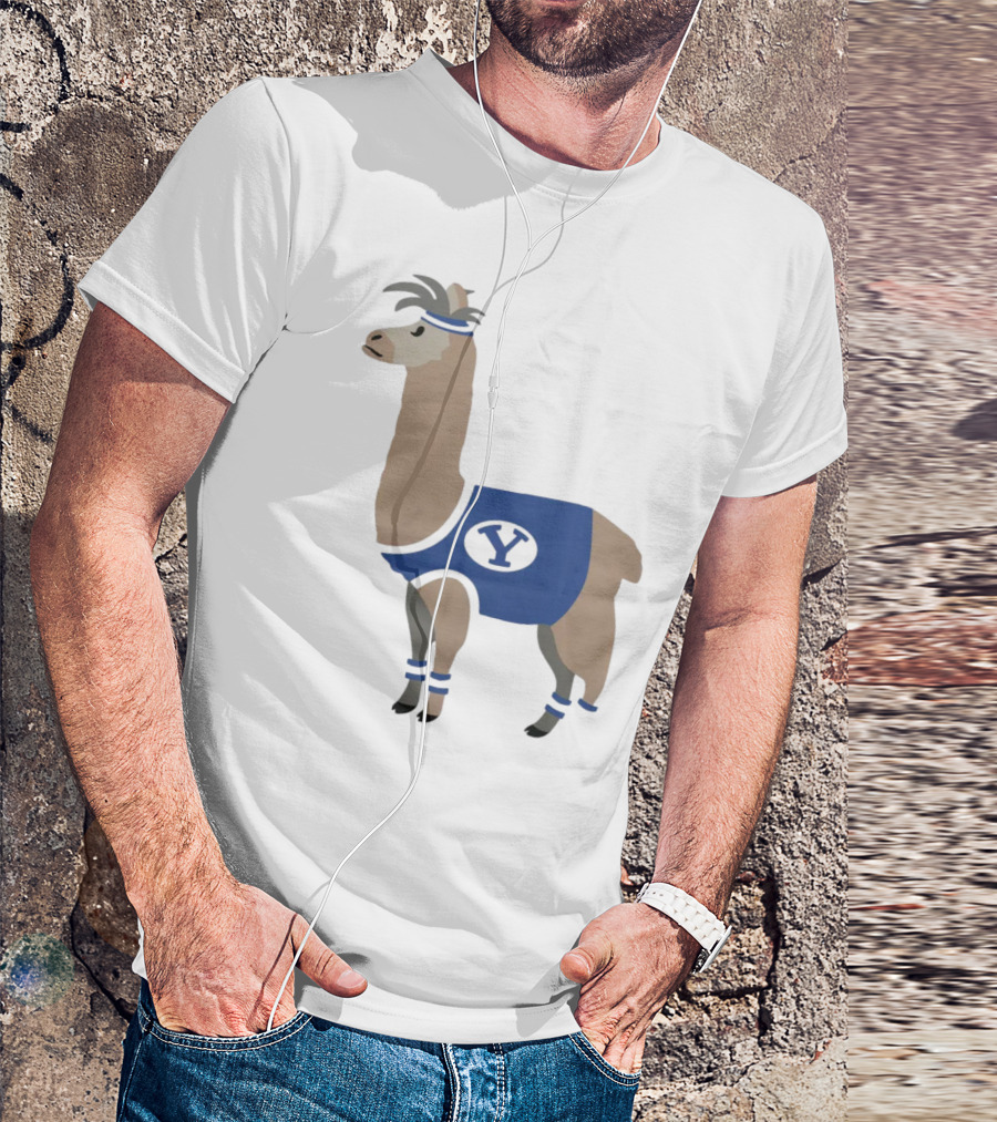 Oval Y Llama BYU Brigham Supply Company Sports T-Shirt