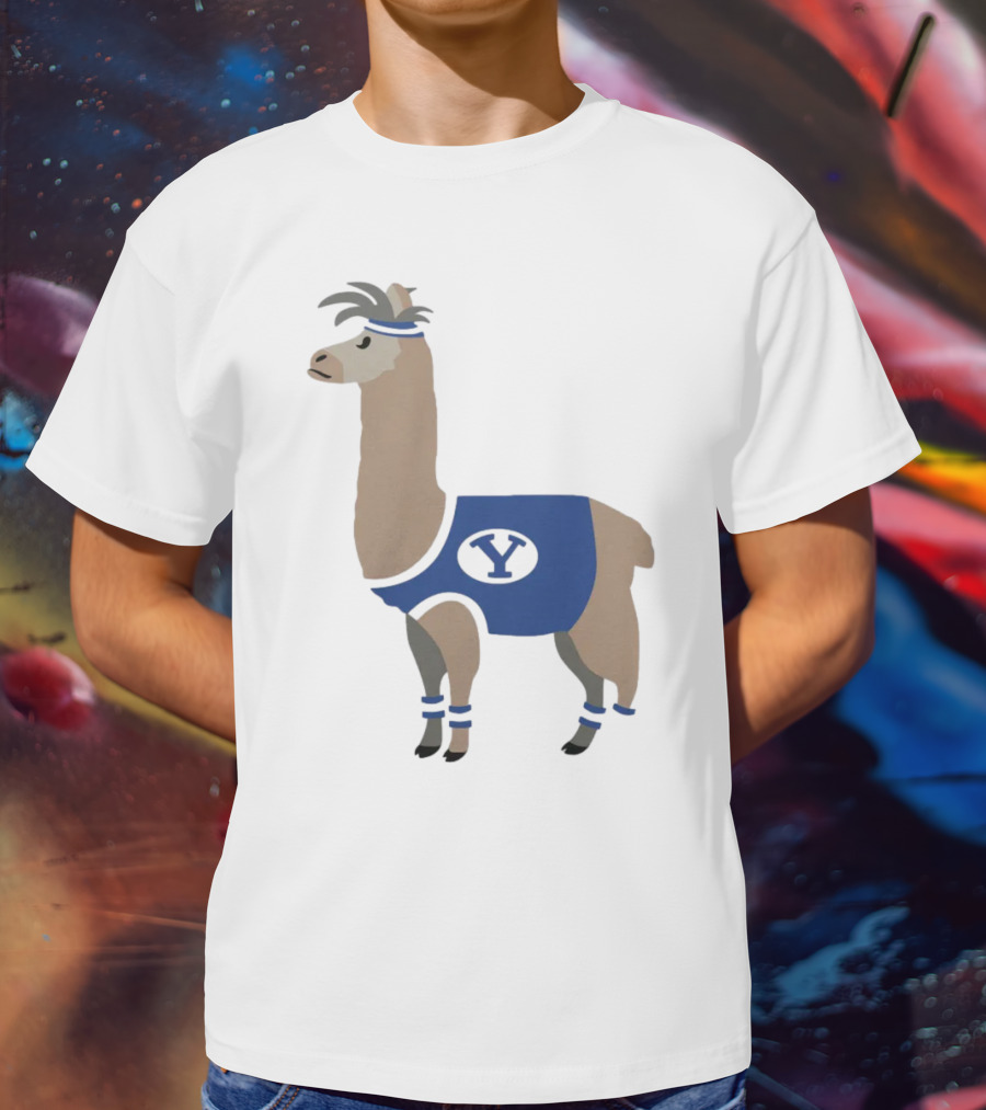 Oval Y Llama BYU Brigham Supply Company Sports T-Shirt