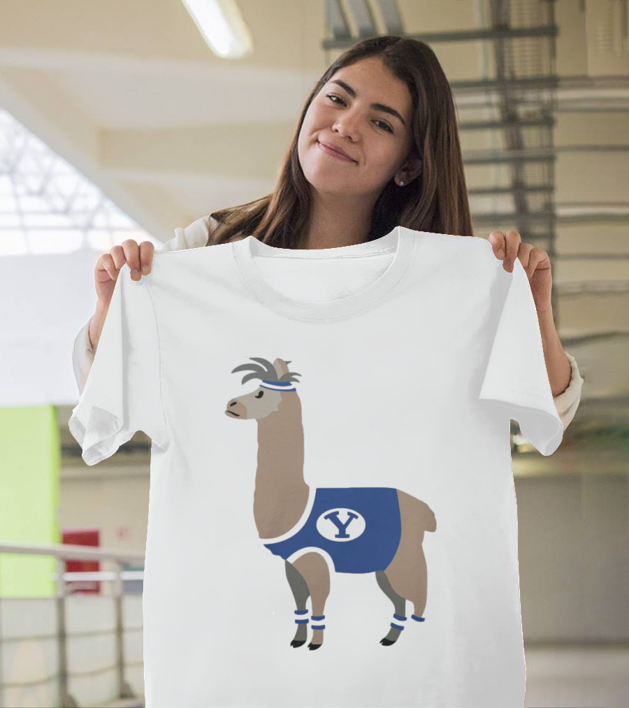 Oval Y Llama BYU Brigham Supply Company Sports T-Shirt