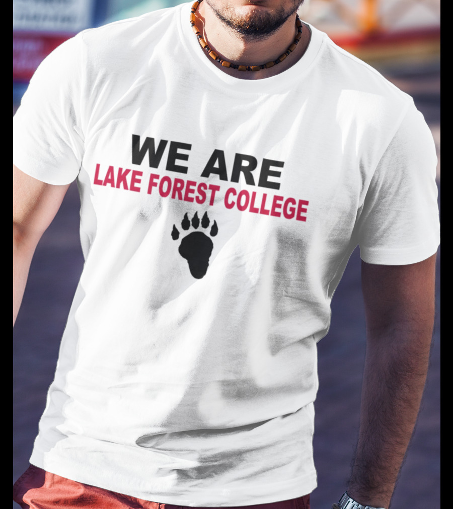 Sideline BSN Sports Store We Are Lake Forest College Bear Paw T-Shirt