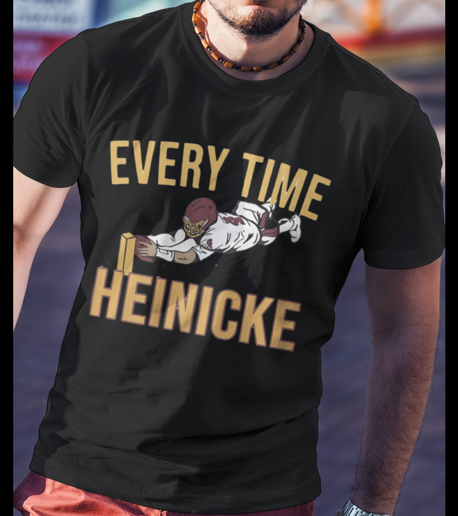 Every Time Heinicke Football Dive Determination T-Shirt