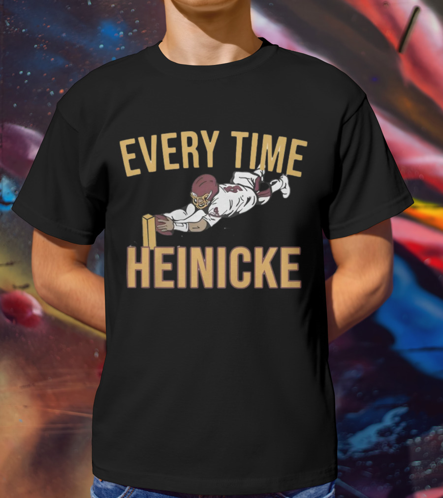 Every Time Heinicke Football Dive Determination T-Shirt