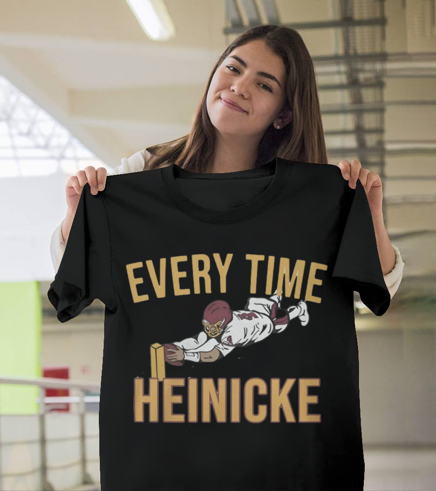 Every Time Heinicke Football Dive Determination T-Shirt