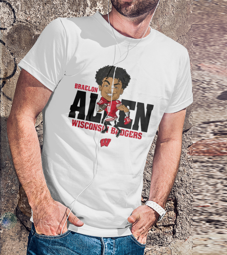 Braelon Allen Wisconsin Badgers Red Uniform T-Shirt