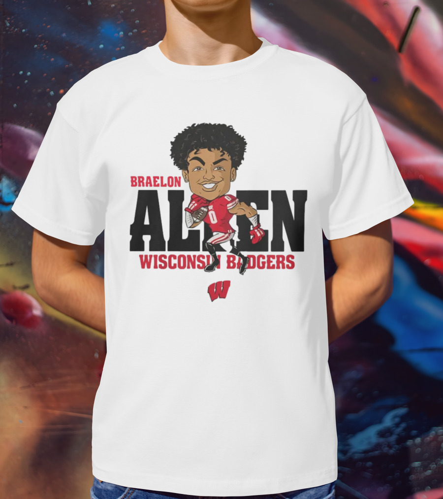 Braelon Allen Wisconsin Badgers Red Uniform T-Shirt