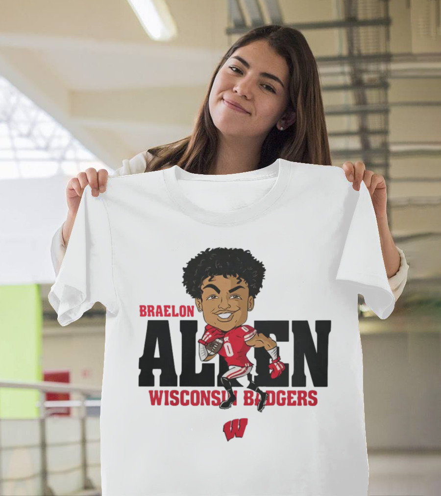 Braelon Allen Wisconsin Badgers Red Uniform T-Shirt