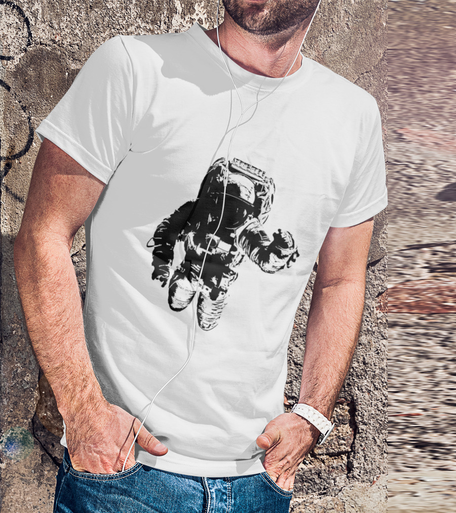 Astronomer Floating Astronaut Black T-Shirt