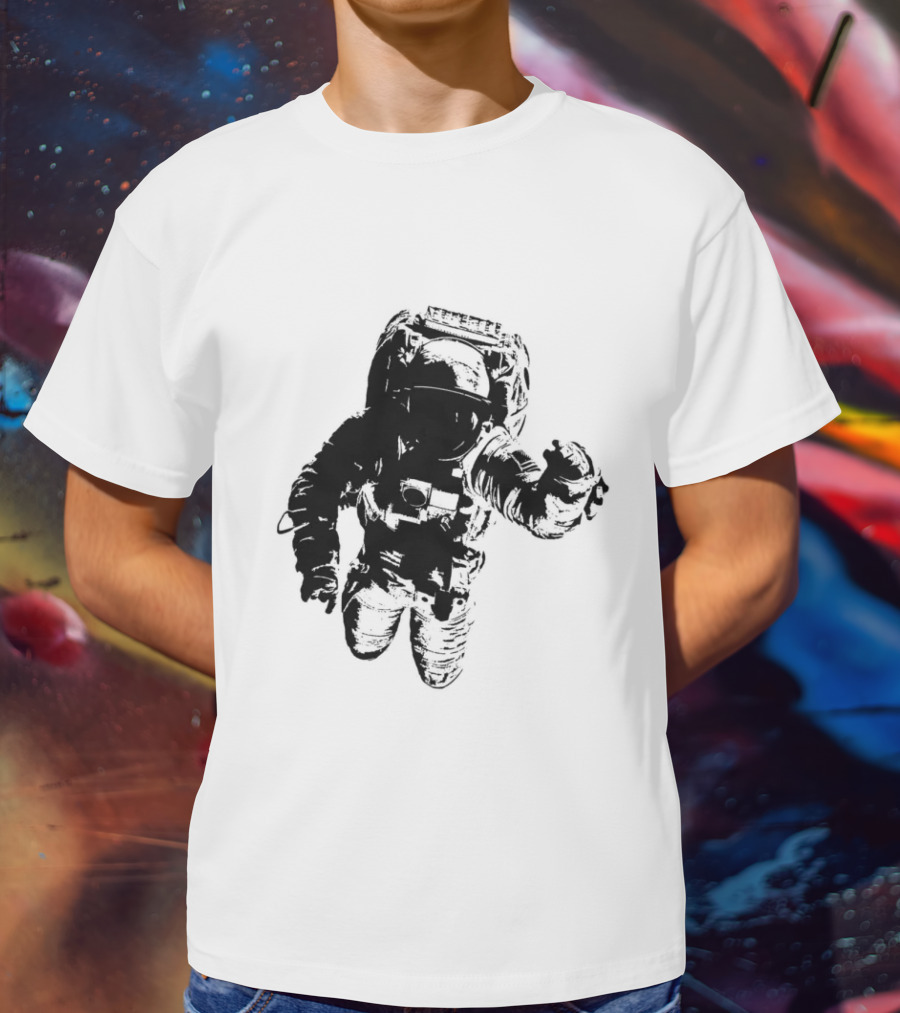 Astronomer Floating Astronaut Black T-Shirt