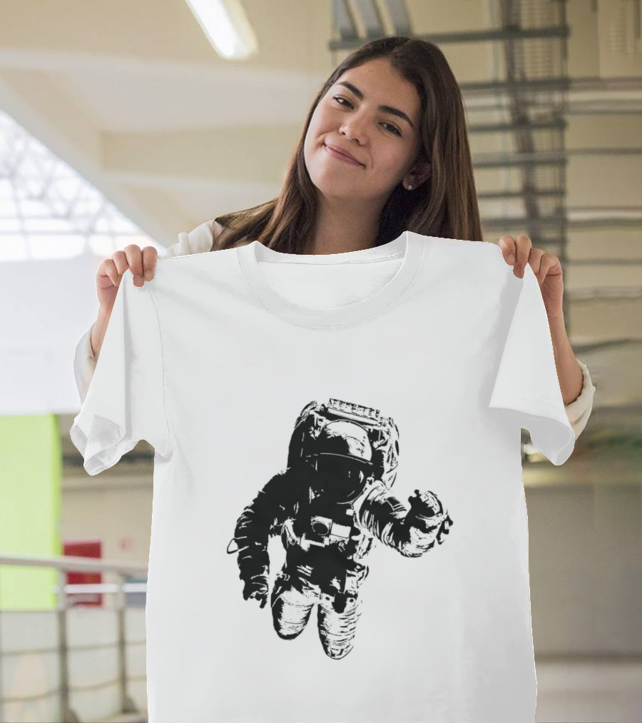 Astronomer Floating Astronaut Black T-Shirt