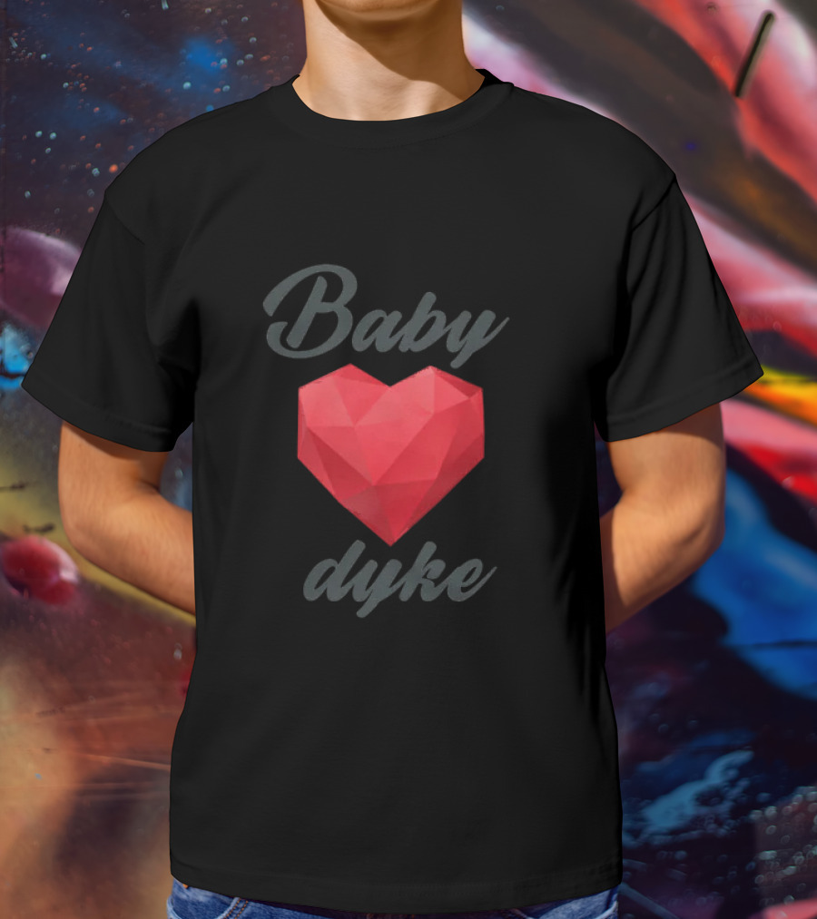 Baby Dyke Geometric Heart T-Shirt