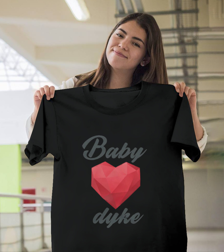 Baby Dyke Geometric Heart T-Shirt