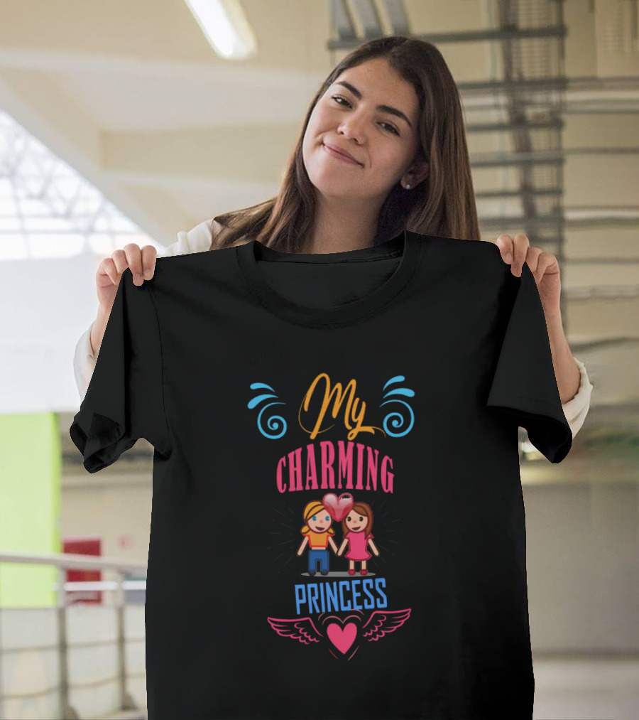 My Charming Princess Heartful Bond With Colorful Love And Friendship T-Shirt