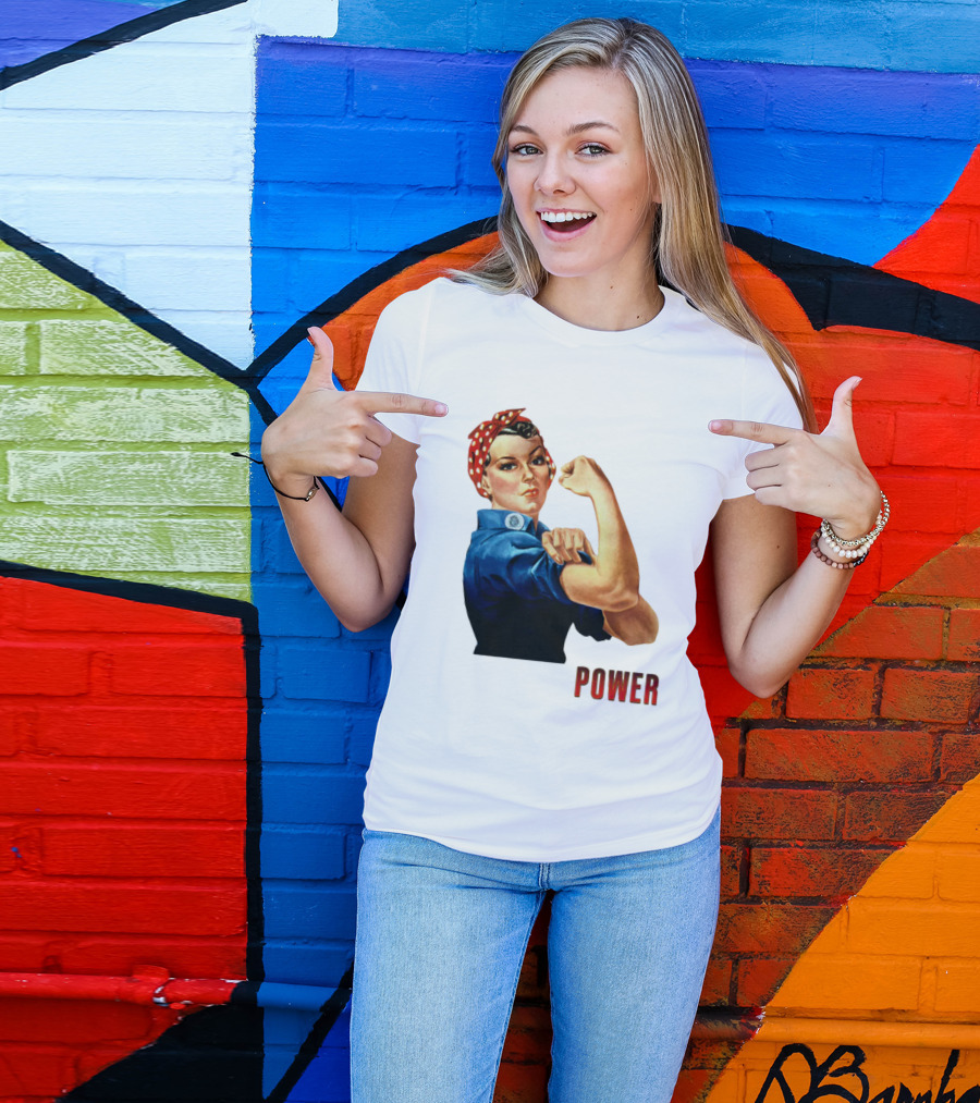 Rosie The Riveter Woman Power T-Shirt