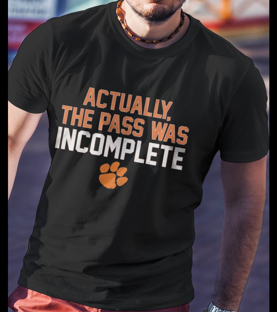 Actually The Pass Was Incomplete Paw Prints T-Shirt