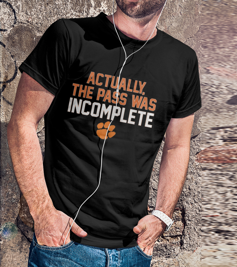 Actually The Pass Was Incomplete Paw Prints T-Shirt
