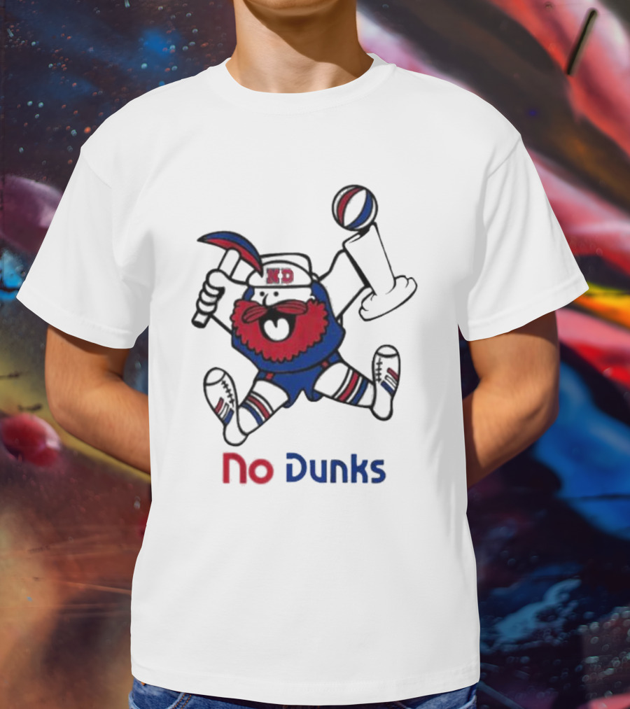 No Dunks Denver Man Mascot Basketball Trophy T-Shirt