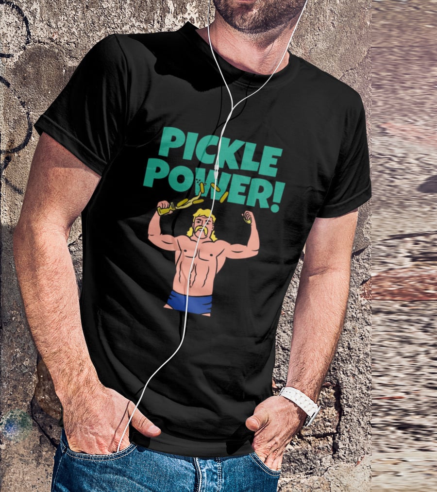PICKLE POWER Strongman Warrior With Pickle Jar T-Shirt