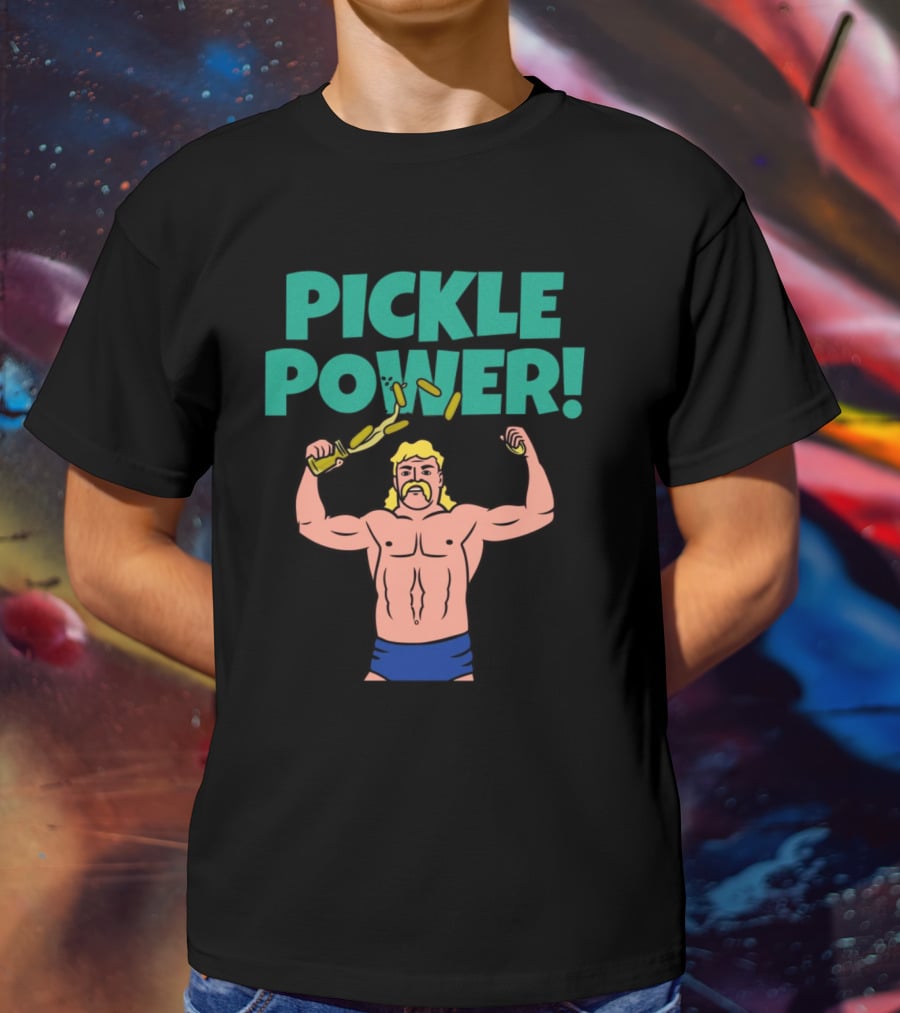 PICKLE POWER Strongman Warrior With Pickle Jar T-Shirt