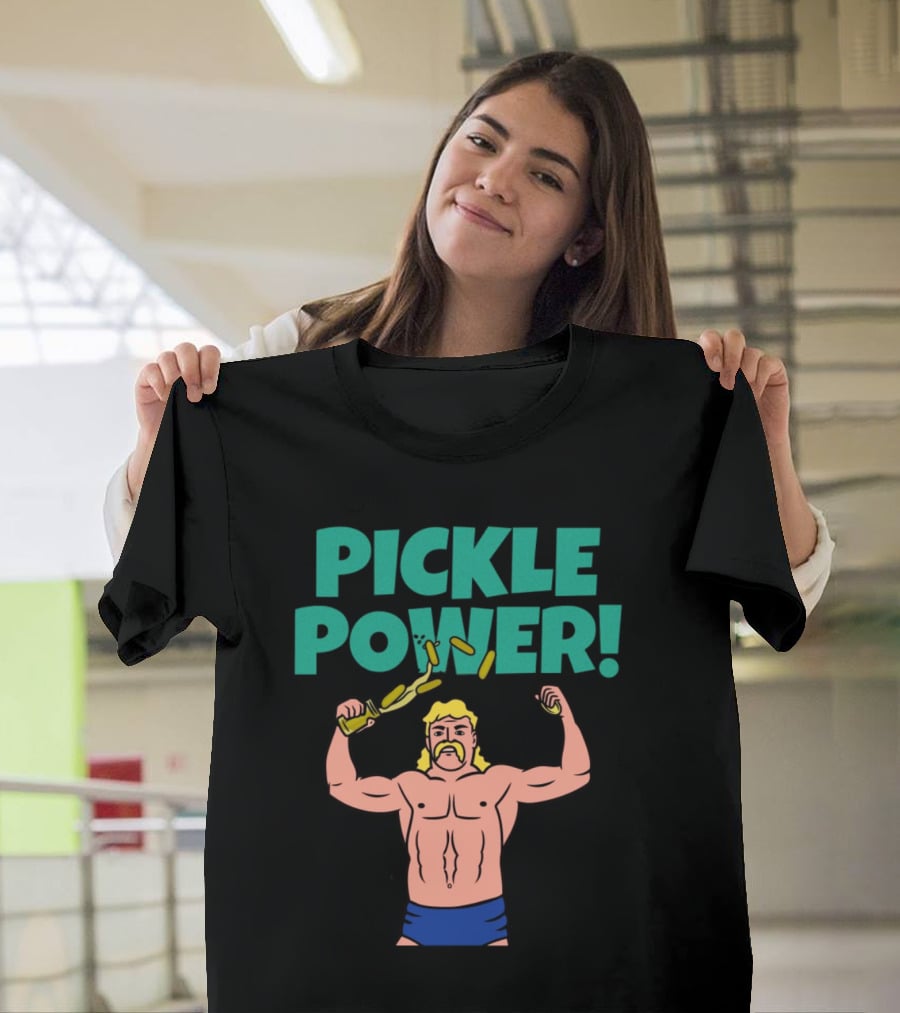 PICKLE POWER Strongman Warrior With Pickle Jar T-Shirt