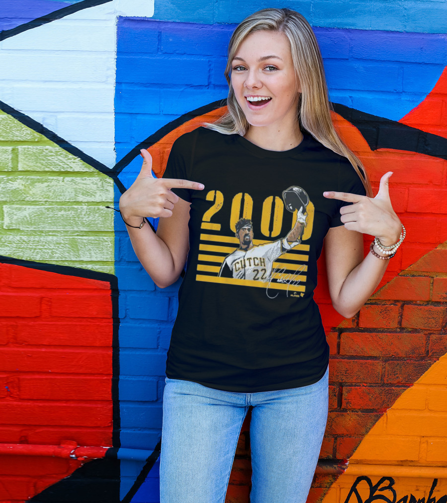Pittsburgh Cutch 22 2000 Hits Celebration MLB Player T-Shirt
