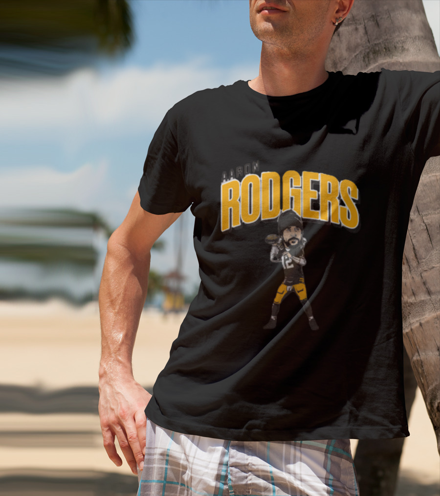 Aaron Rodgers Caricature Football Player T-Shirt