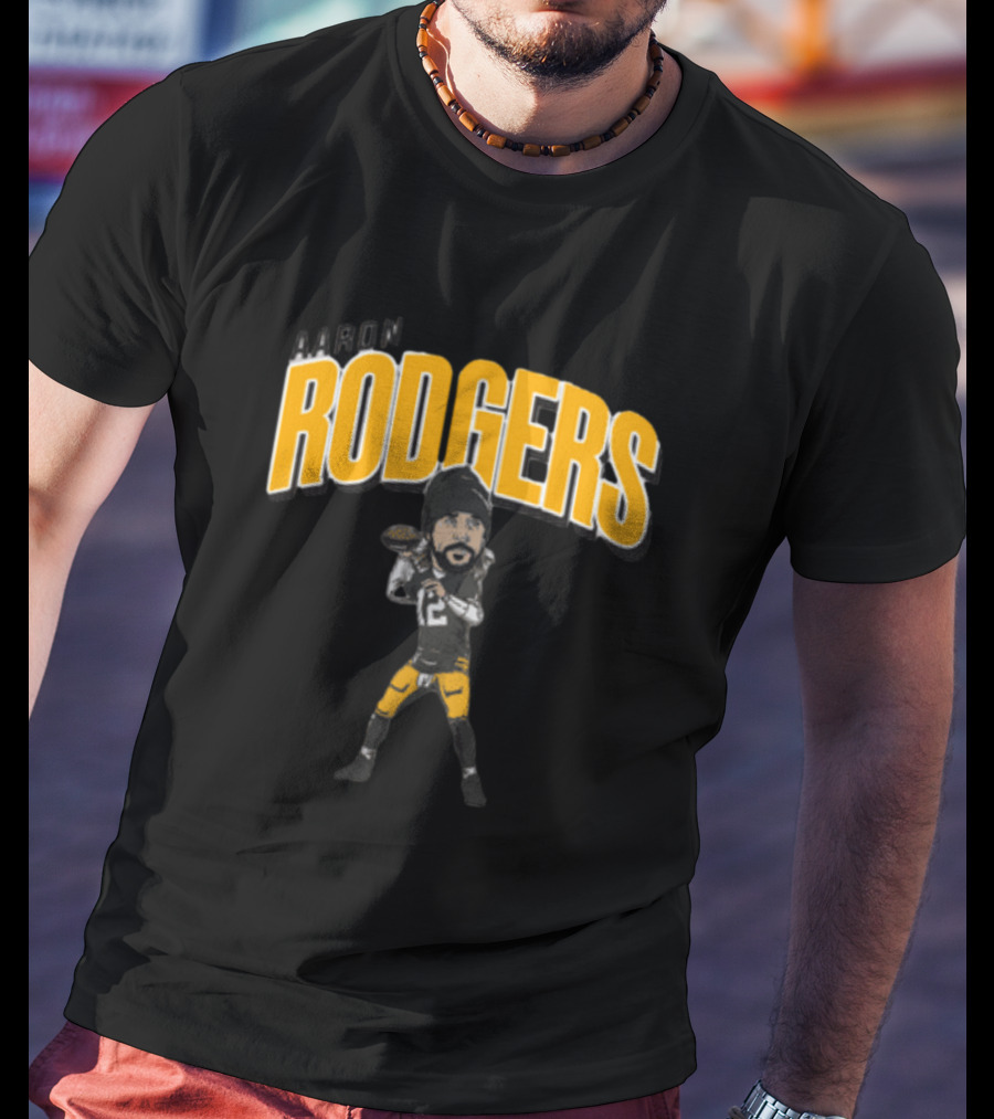Aaron Rodgers Caricature Football Player T-Shirt