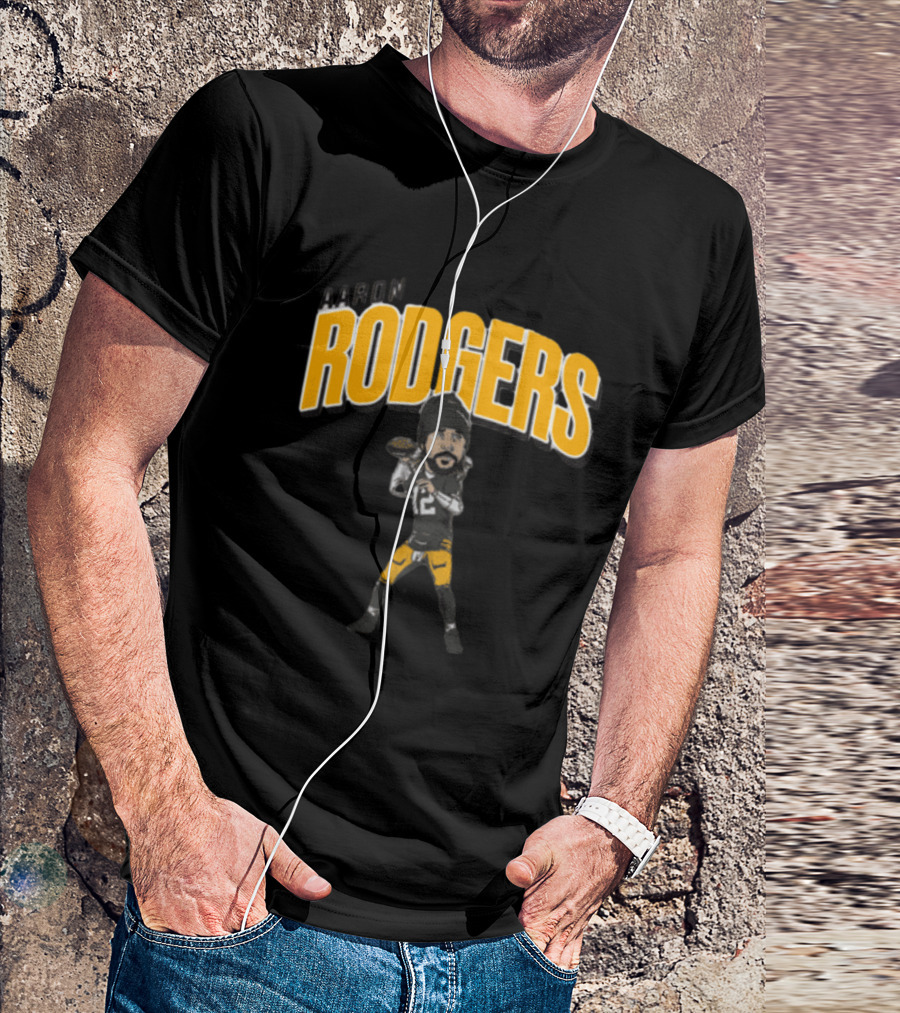 Aaron Rodgers Caricature Football Player T-Shirt